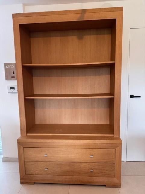 Bibliothèque en chêne clair, Ophalen, 100 tot 150 cm, 200 cm of meer, Eikenhout