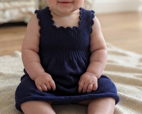 Handgemaakte vintage jurk marine blauw, Jurkje of Rokje, Nieuw, Vintage, Verzenden