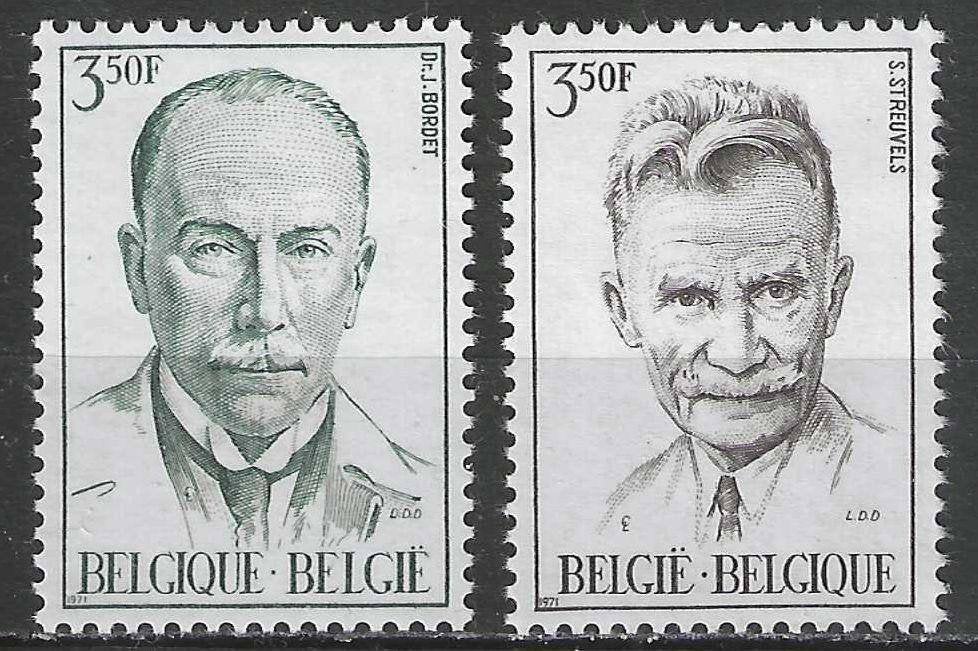 Belgie 1971 - Yvert/OBP 1603-1604 - Bordet en Streuvels (PF), Verzenden, Postfris, Postfris
