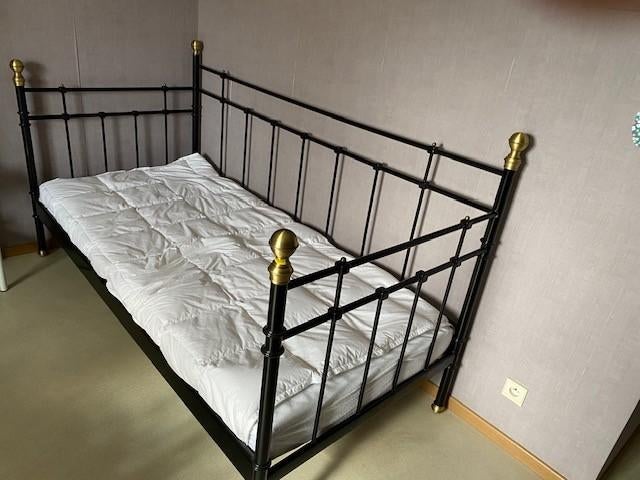 Bed, 90 cm, Enlèvement, Noir, Une personne