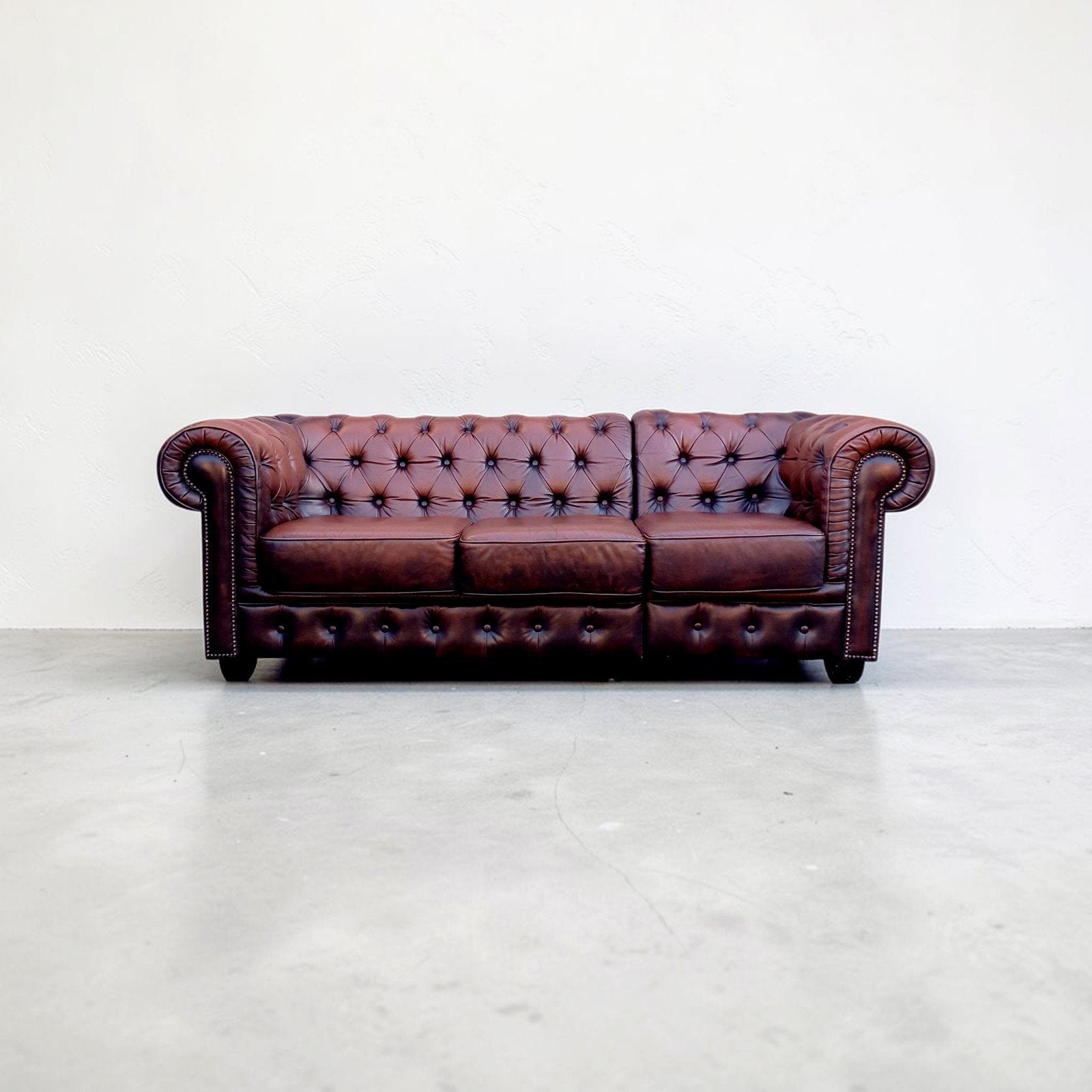 Prachtige lederen chesterfield 3zit, Ophalen