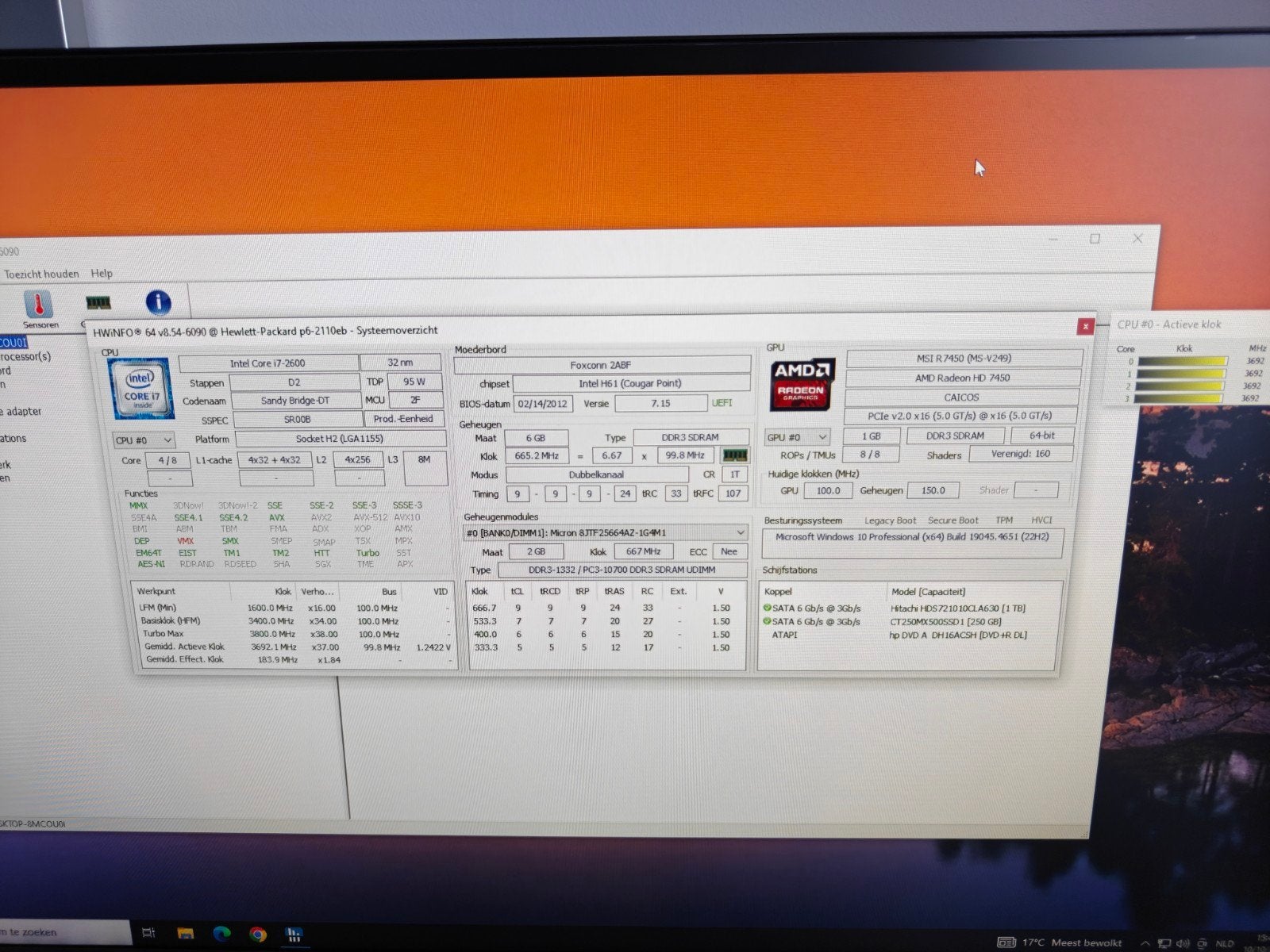 Hp pavilion p6-2110eb, Ophalen, Gebruikt