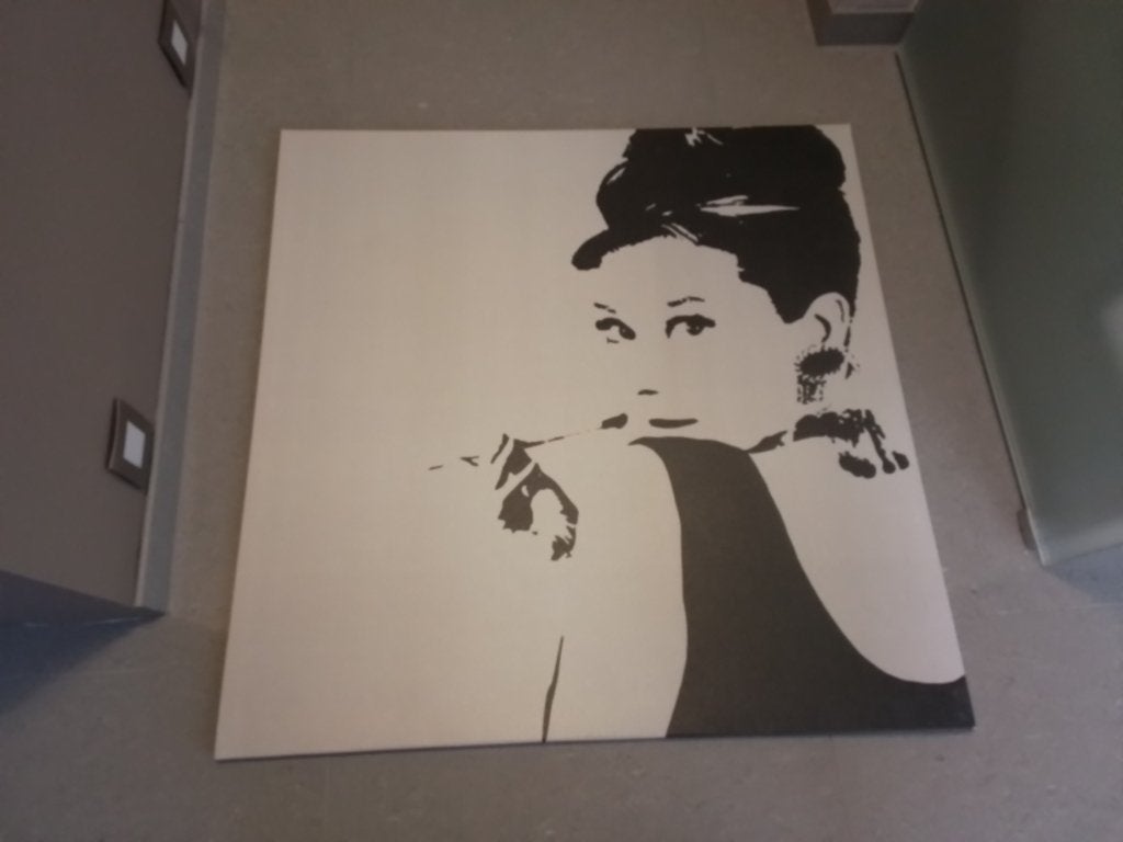 Vintage Canvas Audrey Hepburn, Ophalen, Zo goed als nieuw