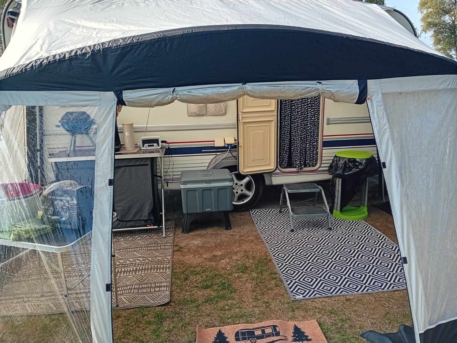 Starcamp quick n easy opblaasbare voortent, Ophalen