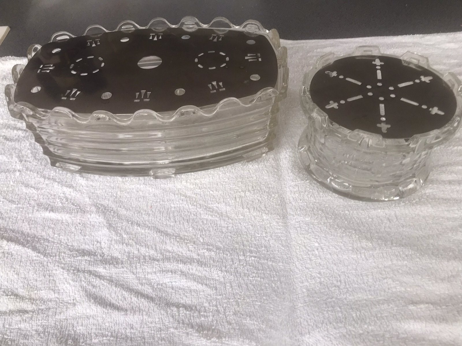 Vintage glas schotelverwarmer, Huis en Inrichting, Keuken | Keukenbenodigdheden, Ophalen of Verzenden, Zo goed als nieuw