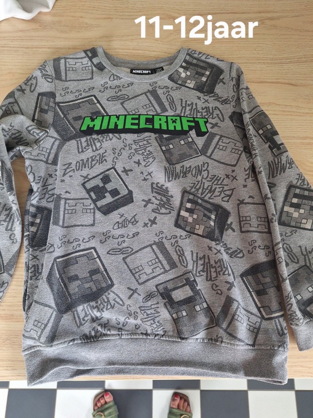 Trui minecraft   11-12jaar, Kinderen en Baby's, Kinderkleding | Maat 134, Ophalen