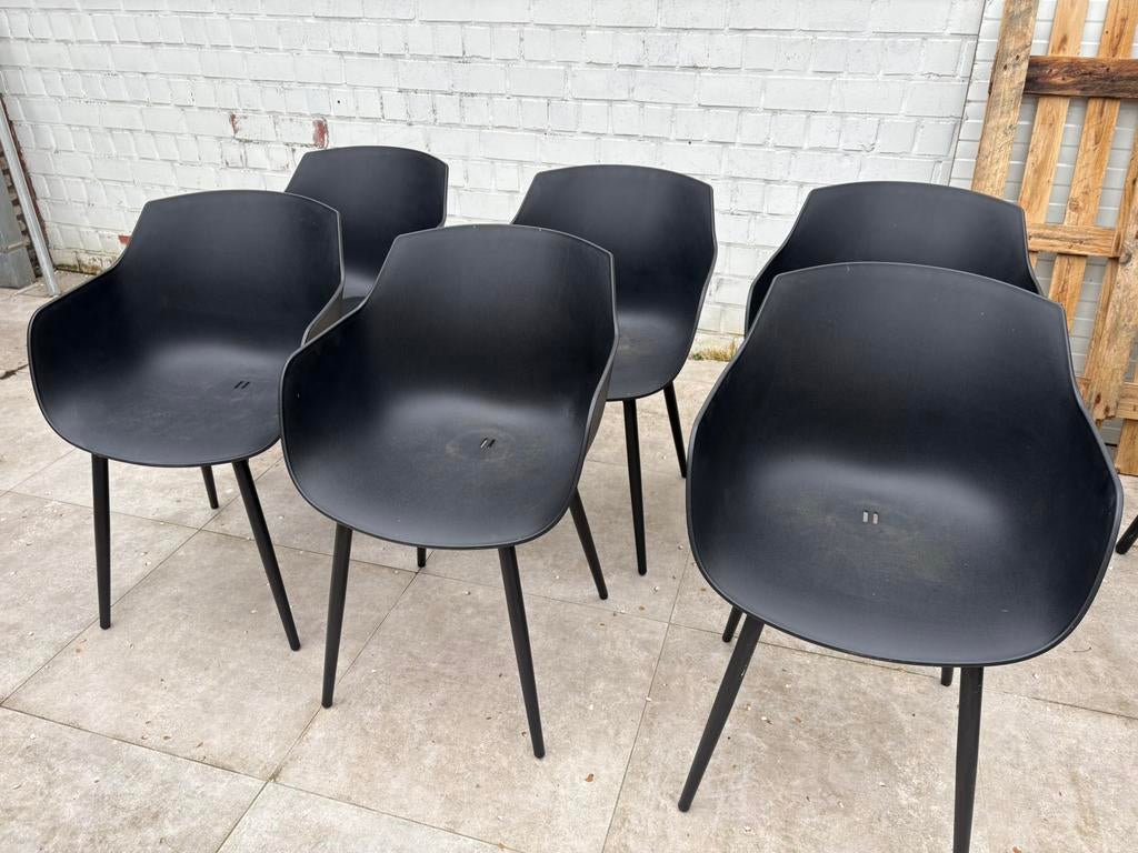 6x stoel Paco Vinci Basics, Huis en Inrichting, Ophalen, Zo goed als nieuw, Zwart, Kunststof