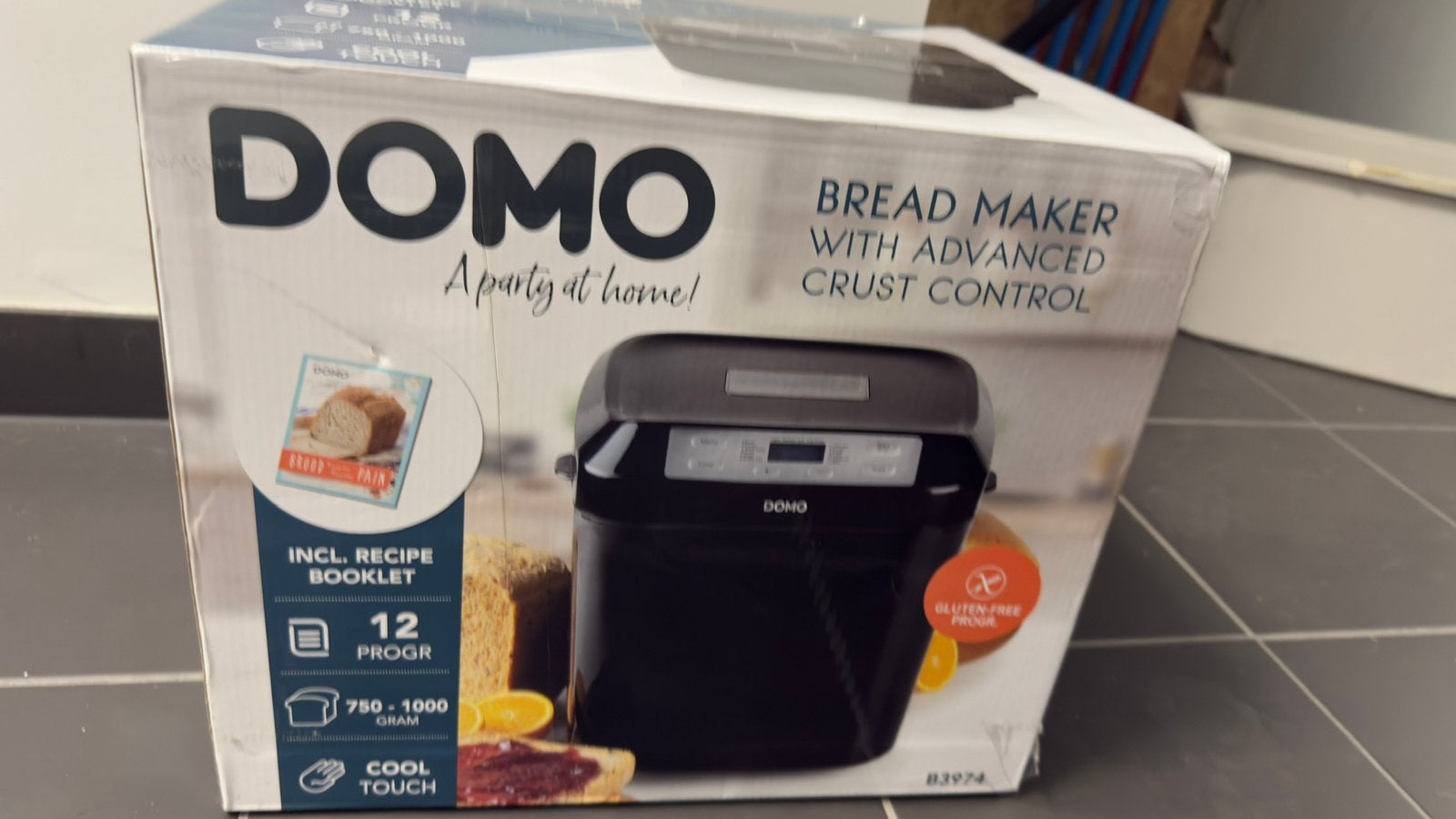 DOMO Broodbakmachine – Nieuw in verpakking, Elektronische apparatuur, Meer dan 10 programma's, 800 tot 1200 gram deeg, Nieuw, Ophalen