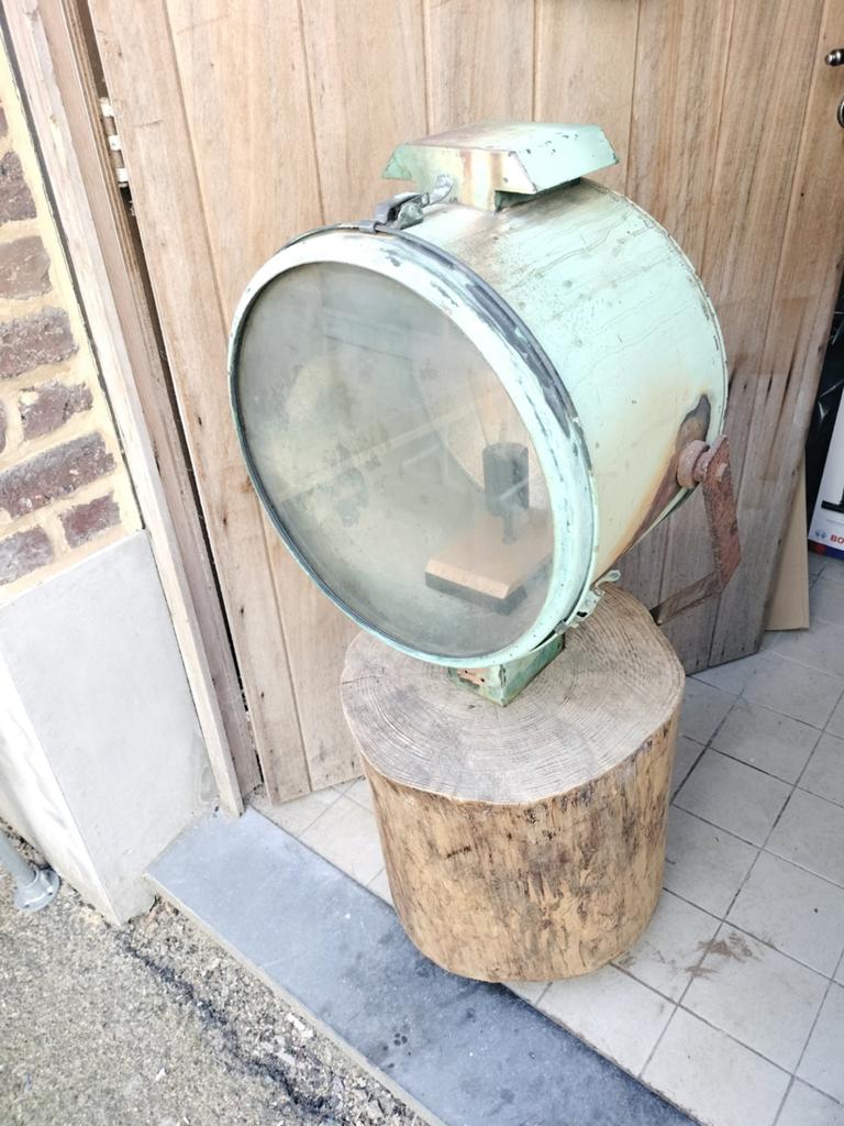 Vintage scheepslamp, Ophalen