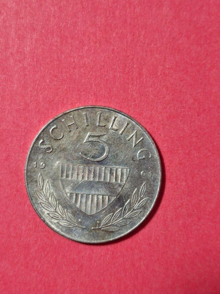1961 Oostenrijk 5 schilling in zilver met ruiter, Verzenden, Oostenrijk, Losse munt, Zilver