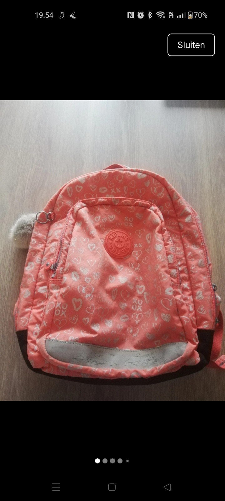 Kipling boekentas met bijhorende pennenzak, Ophalen, Zo goed als nieuw