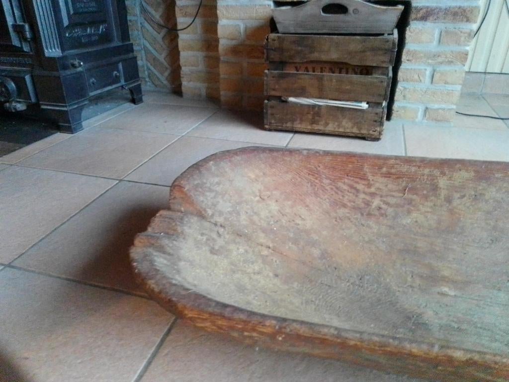 Houten deegtrog  ong 90 cm lang, 40 breed, Antiek en Kunst, Ophalen