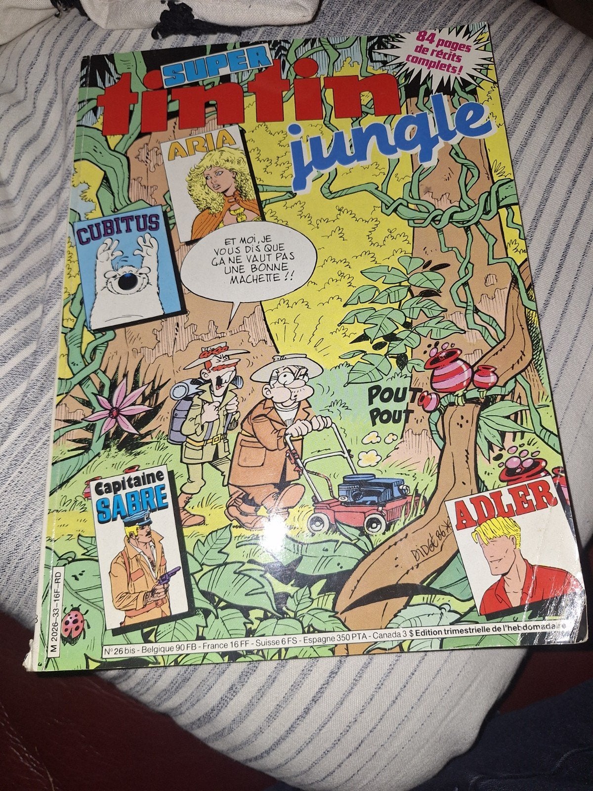 Magazine Super Tintin Jungle  1986, Une BD, Enlèvement, Utilisé