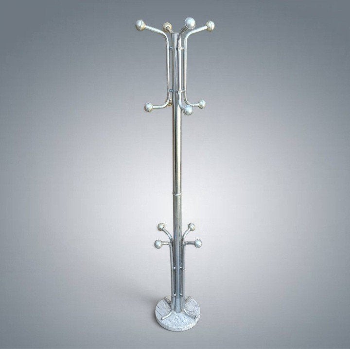 Porte-manteau Vintage Space Age Chrome et Marbre 1960's, Ophalen
