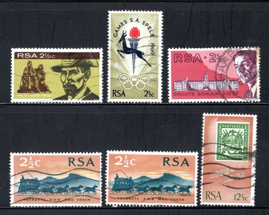 AFRIQUE DU SUD Année 1968-1969 timbrée, Envoi, Afrique du Sud, Affranchi