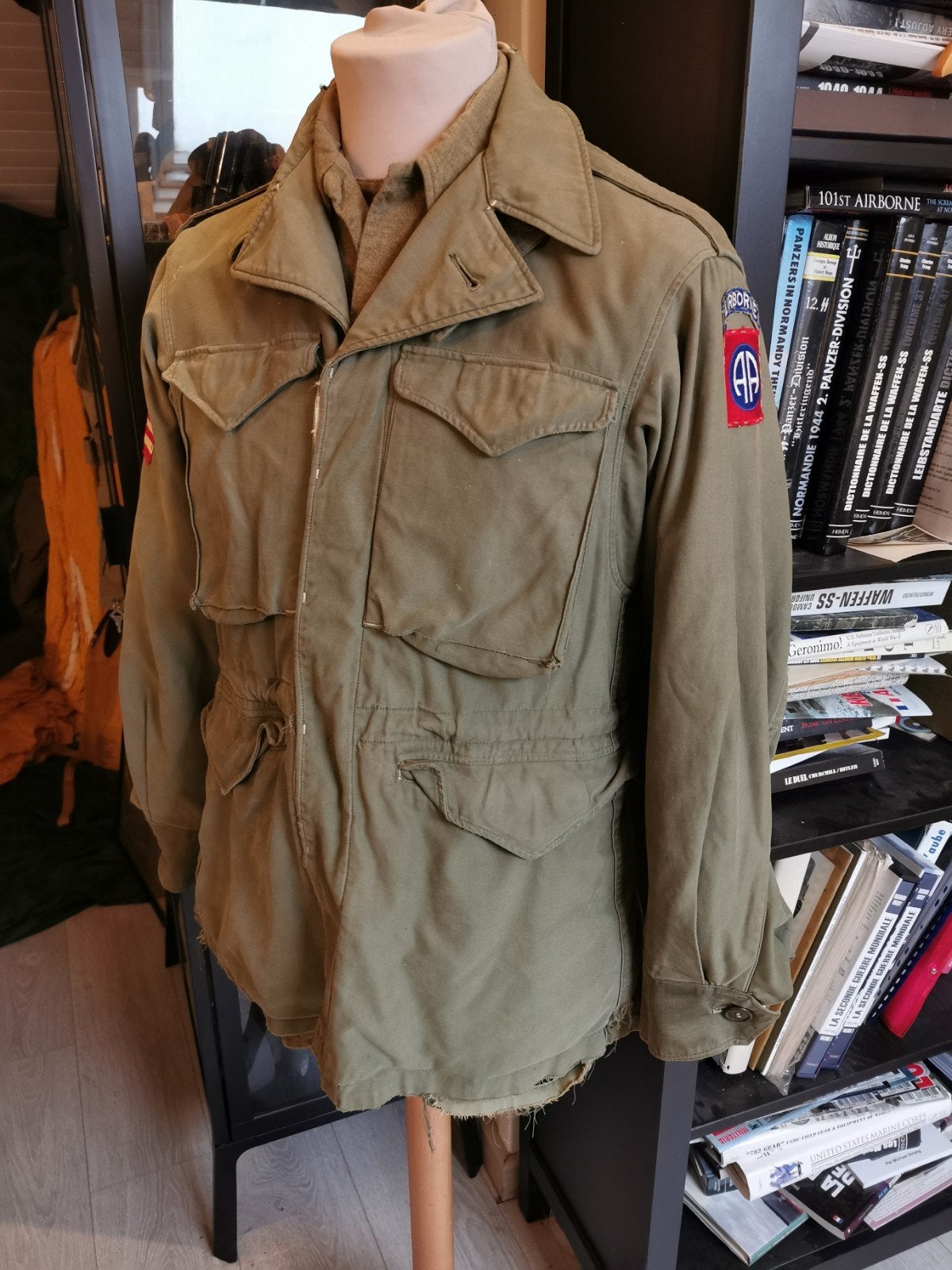 M43 jacket 82nd Airborne/ 504 PIR, Collections, Enlèvement ou Envoi