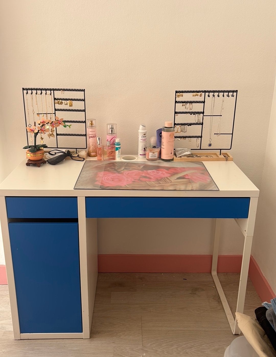 Bureau, 105 cm, Bleu, 50 cm, Enlèvement