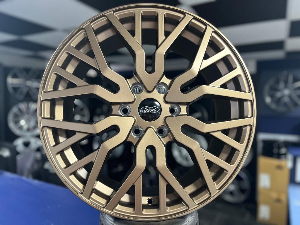 IN STOCK: NIEUWE set 18 inch 6x120 brons sportvelgen Ford VW, Neuf, Enlèvement ou Envoi, Pneus été, 18 pouces