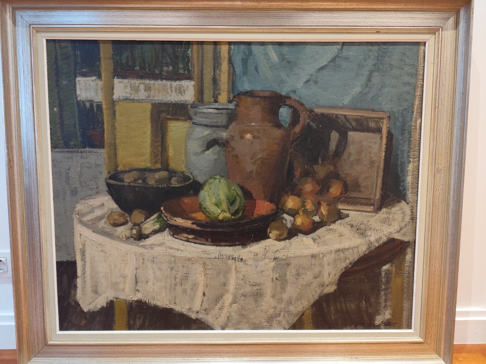 Mooi stilleven (118x98cm) van kunstenaar Johnny Brems., Ophalen