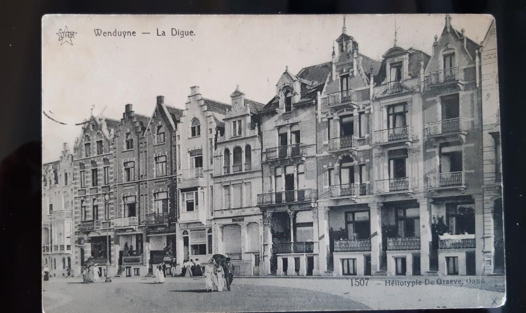 WENDUINE villas zeedijk DIGUE 1911, Verzamelen, Postkaarten | België, Ophalen of Verzenden