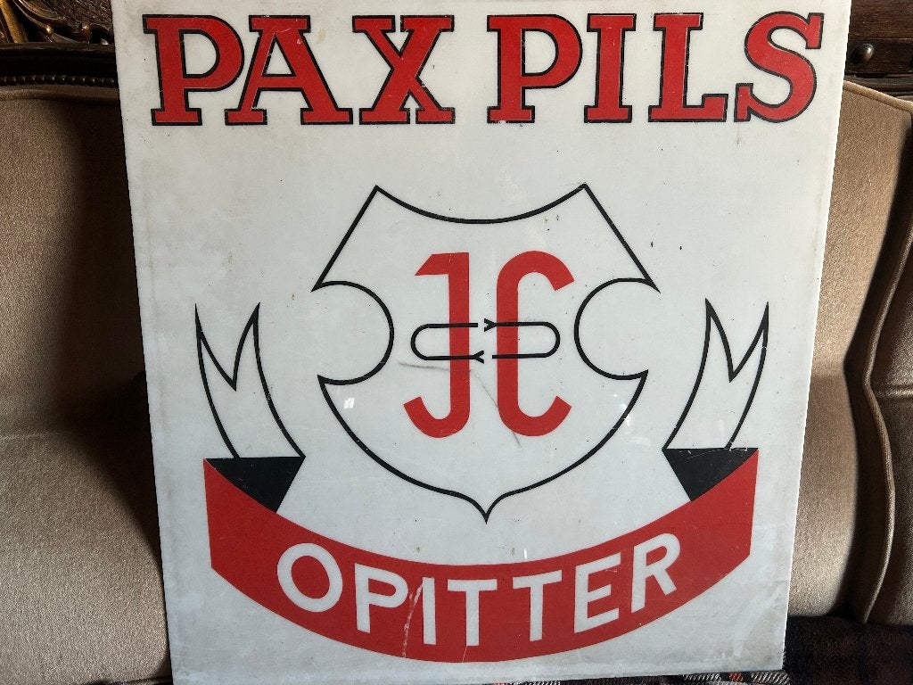 Bierreclame Pax Pils van Opitter, Ophalen