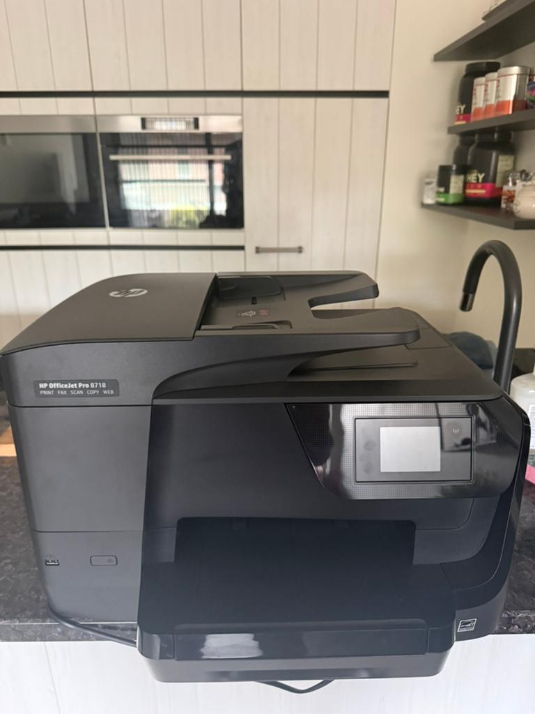 HP Officejet Pro 8718 All-in-One printer, Computers en Software, Printers, Ophalen, Zo goed als nieuw, Faxen, Printer