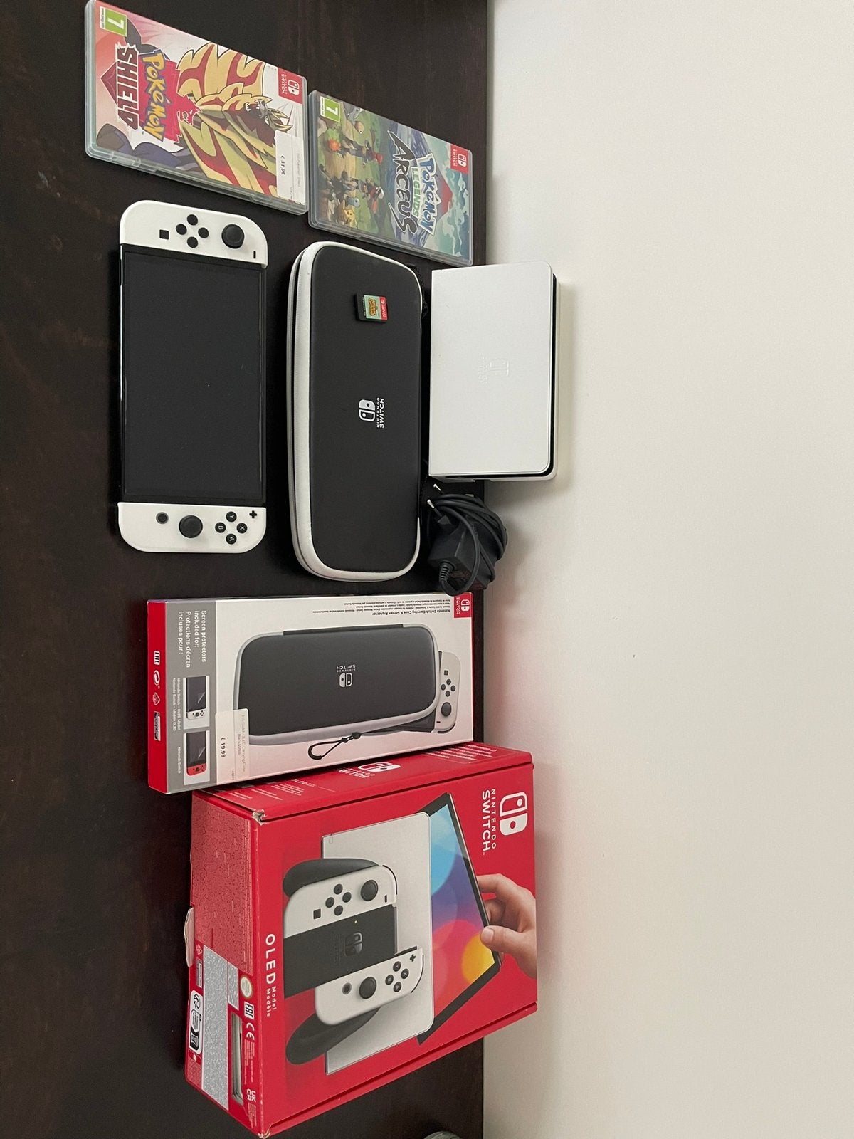 Nintendo Switch OLED Wit + 3 Games + Compleet Pakket, Ophalen, Zo goed als nieuw, Switch OLED