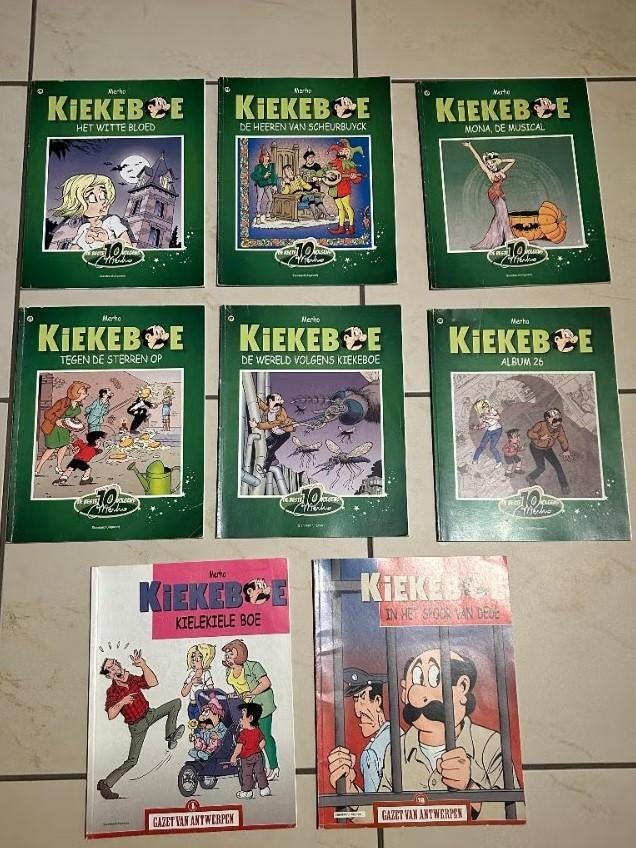 8 Kiekeboe strips (8€ voor de 8 samen), Meerdere stripboeken, Ophalen, Gelezen, Merho