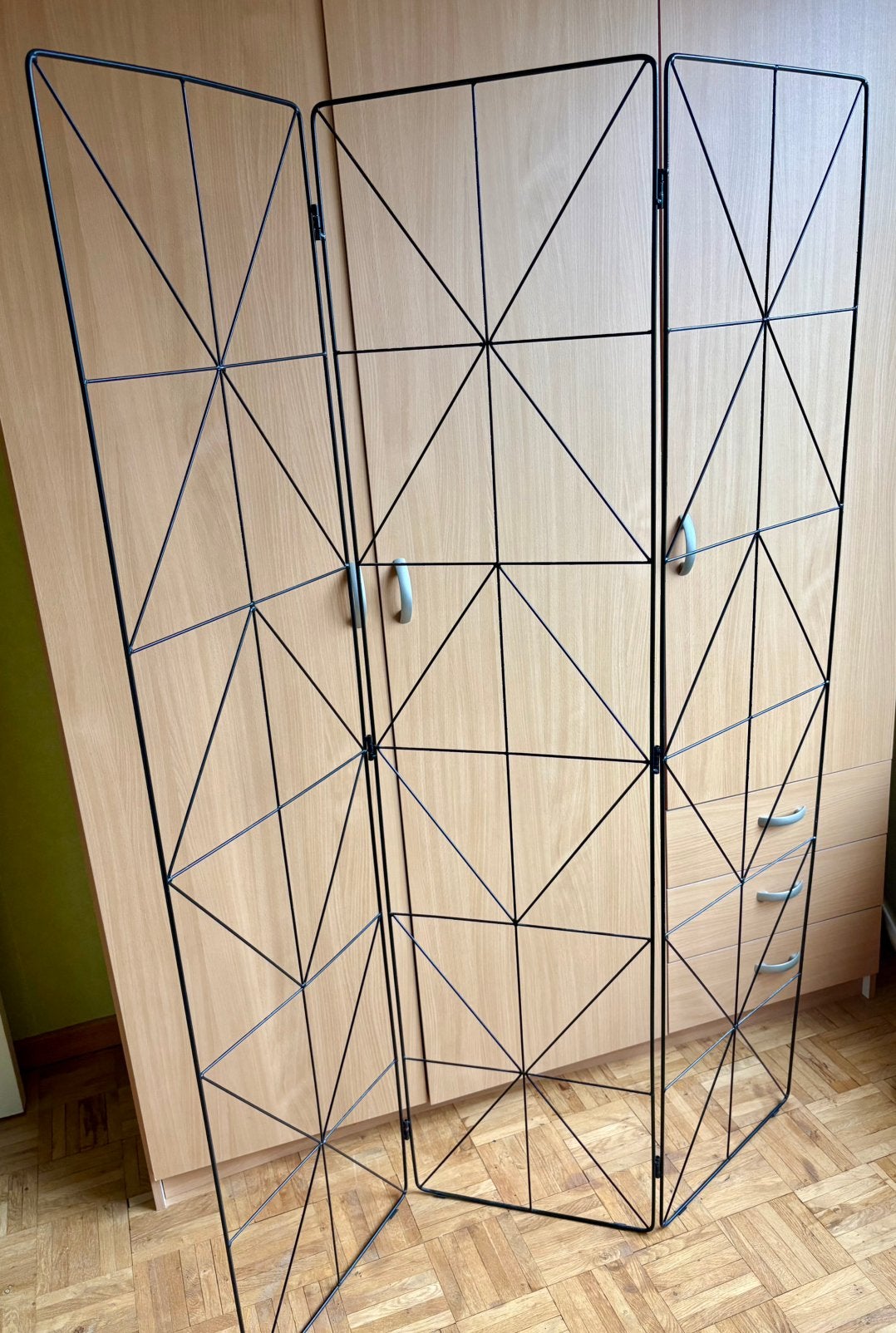 Zwart metalen paravent/kamerscherm, Maison & Meubles, Accessoires pour la Maison | Paravents d'intérieur, Enlèvement, Comme neuf