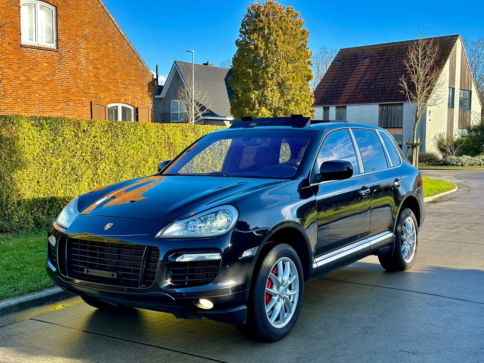 Porsche Cayenne Turbo 4.8 Lichte Vracht  Full Full option, Auto's, Automaat, Cayenne, Zwart, Zwart