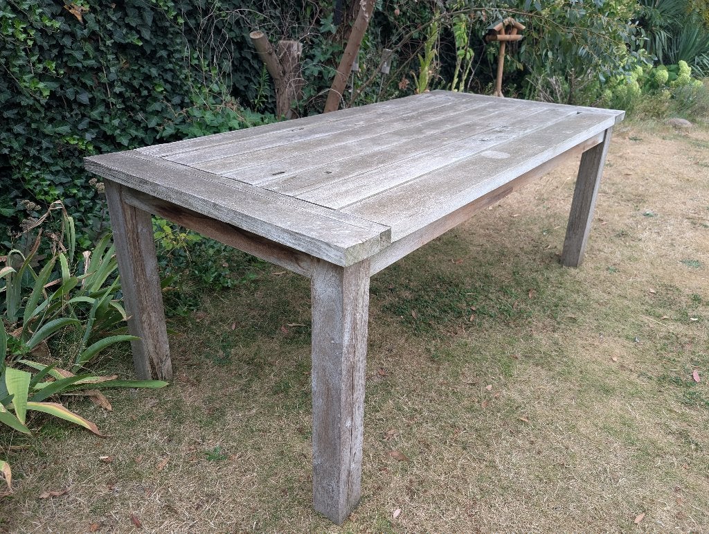 Grote teak tuintafel – 200 x 100 cm, Tuin en Terras, Tuintafels, Ophalen, Gebruikt, Rechthoekig, Teakhout