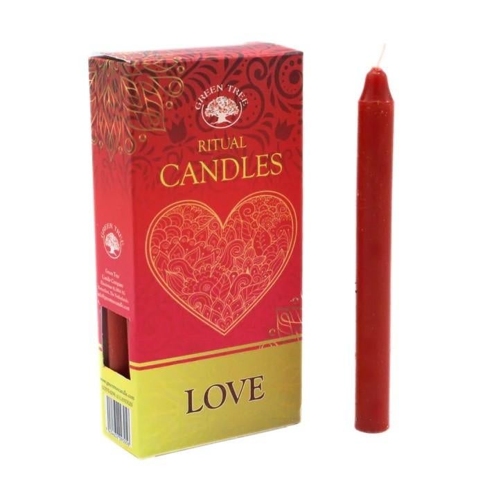 Green Tree Love Ritueelkaarsen – Set van 10, Verzenden, Nieuw, Kaars