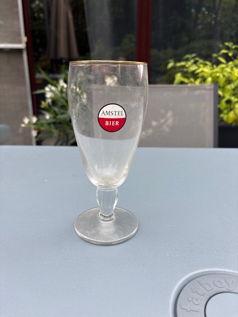 Gobelet à bière Amstel Vintage, Enlèvement ou Envoi, Comme neuf, Verre ou Verres, Amstel