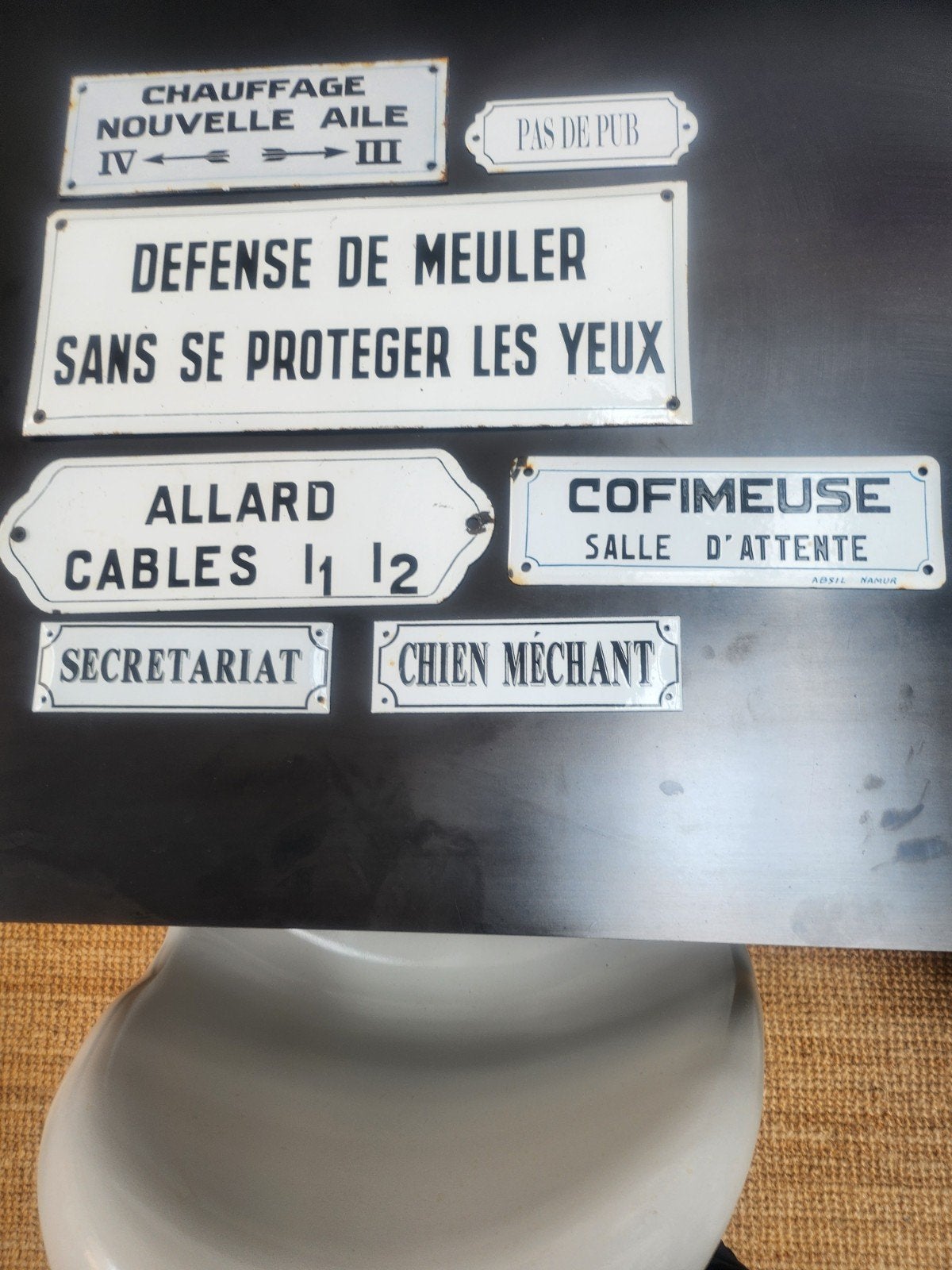 a vendre lot de 7 plaques ancienne en émaille, Enlèvement ou Envoi