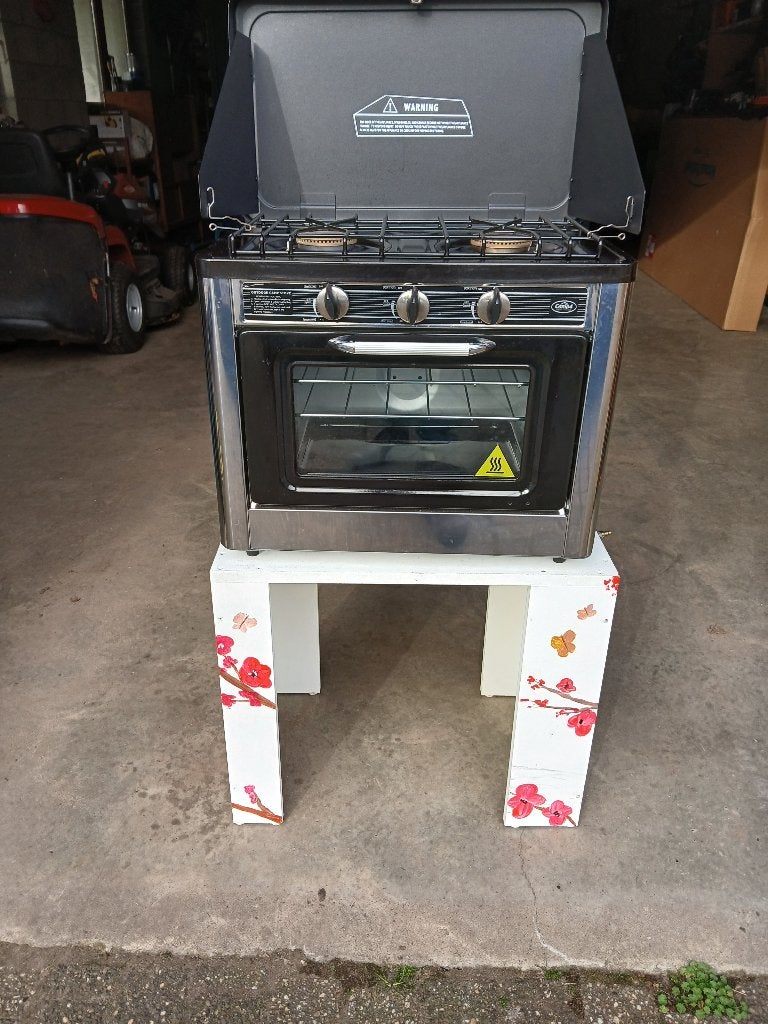Camping gasoven met gasvuur voor koken of bbq., Ophalen, Zo goed als nieuw