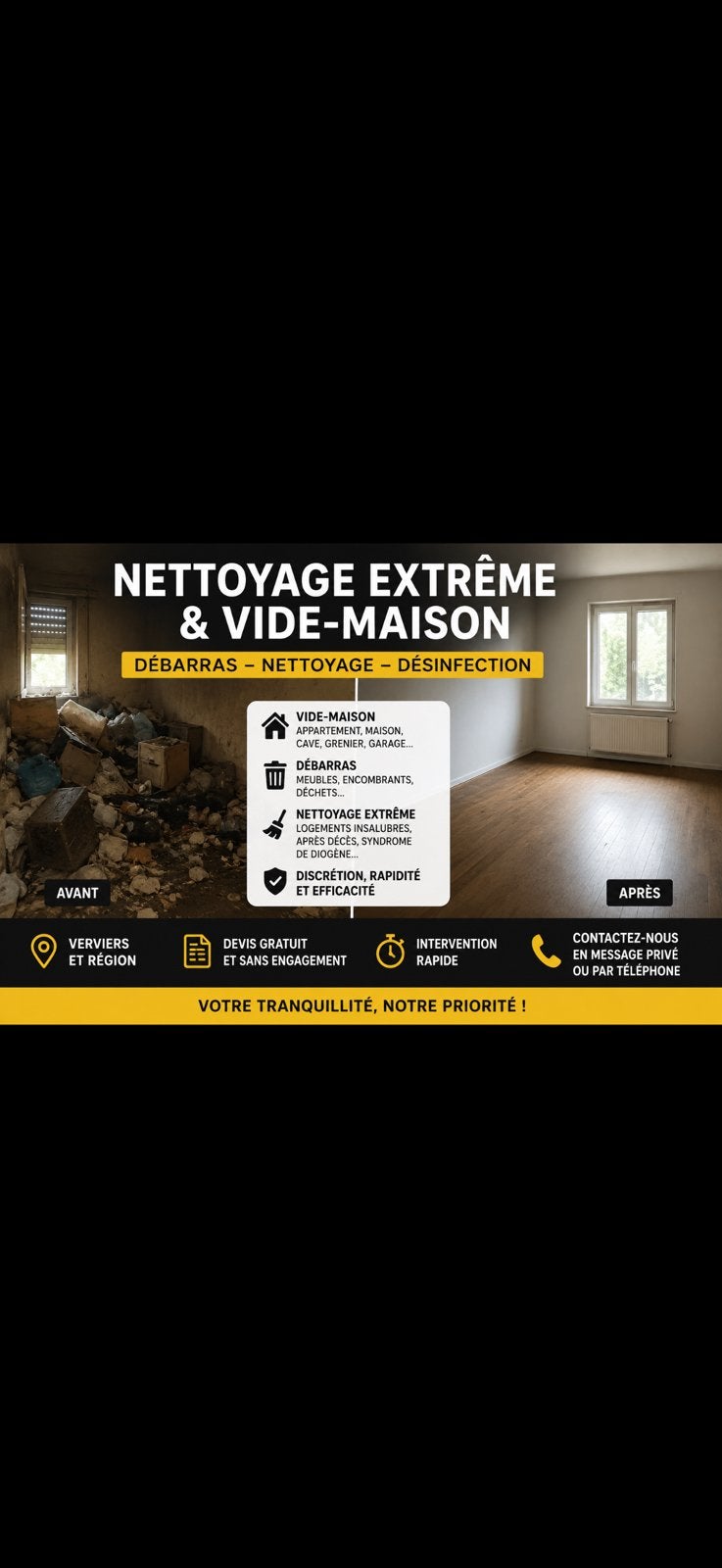 Nettoyage extrême & Vide-maison – Verviers et région, Huis en Inrichting, Schoonmaakartikelen, Ophalen of Verzenden