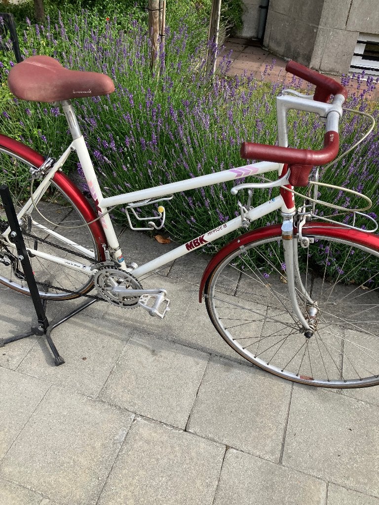 Lot 2 vélos de collection MBK Mirage 18 et Peugeot lavandou, Ophalen, Gebruikt, Velgrem