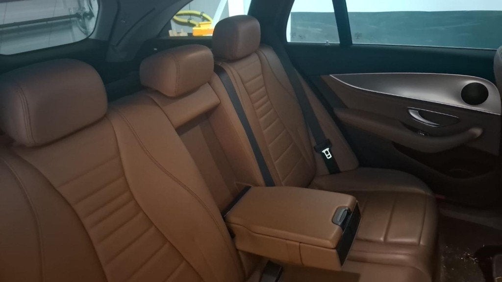 Mercedes Benz E200, Auto's, Mercedes-Benz, Automaat, Blauw, Leder, Bruin