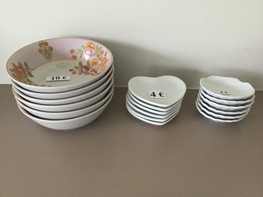 diverse sets van 6 gelijke schaaltjes, Ophalen of Verzenden, Zo goed als nieuw