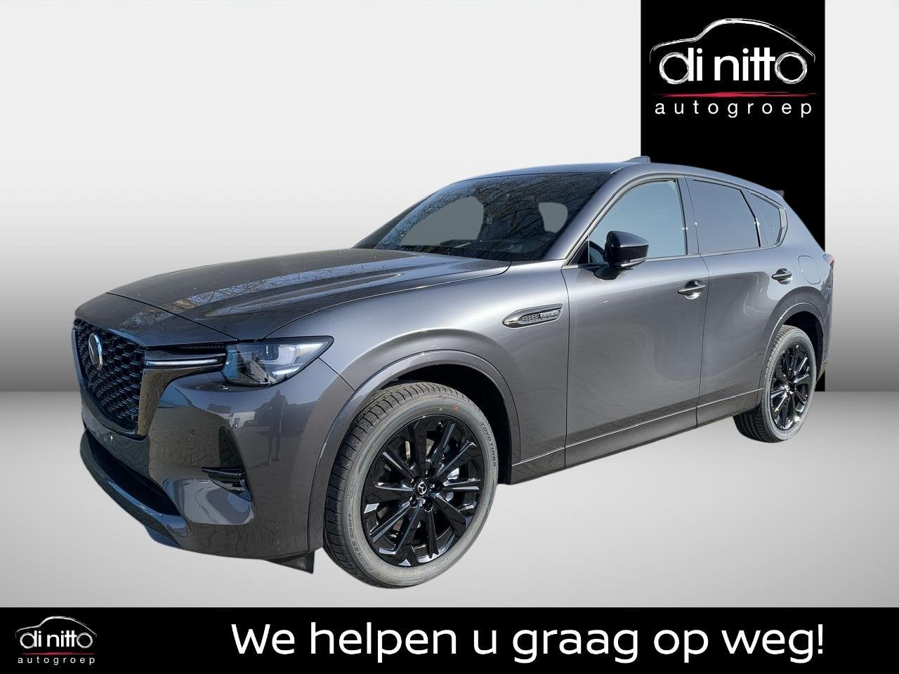Mazda CX-60 2.5L e-SKYACTIV PHEV 327 hp 8AT Homura Plus AWD, Automaat, Stof, Automatische klimaatregeling, Zwart