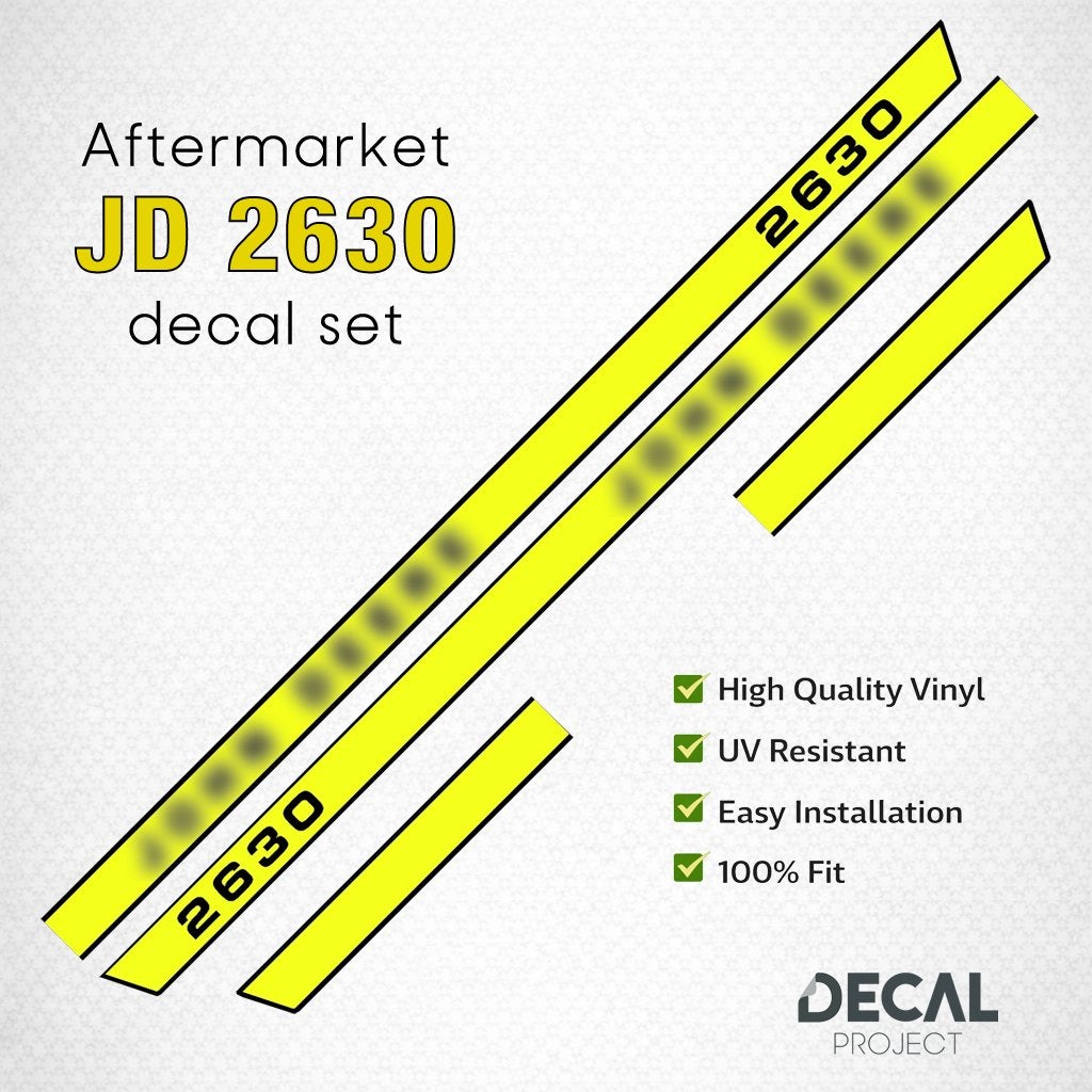 Autocollants de rechange John Deere 2630 - 2750, Envoi