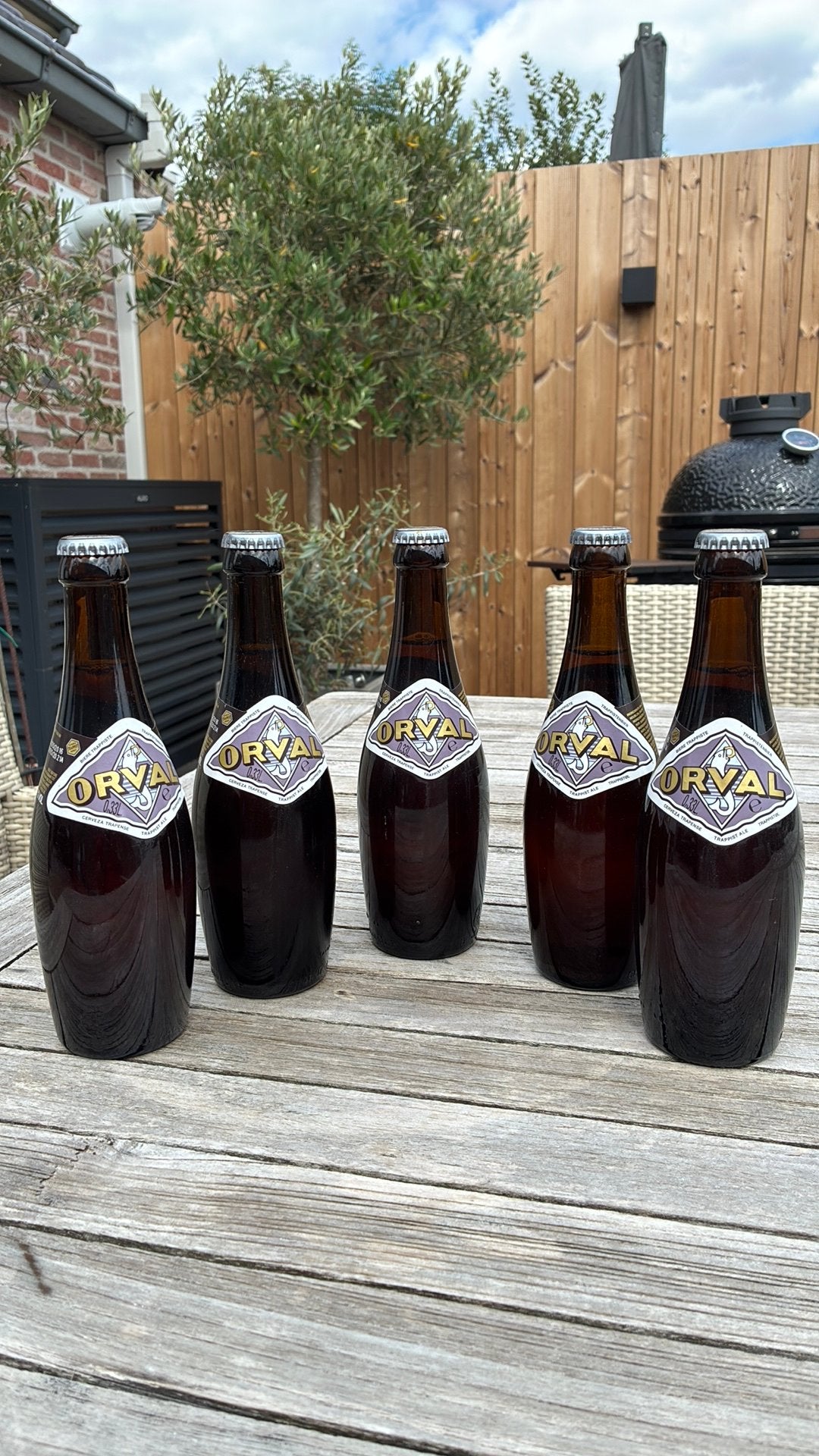 5 flesjes orval 2016, Verzamelen, Ophalen, Zo goed als nieuw, Flesje(s)