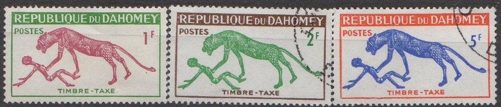 Dahomey - Strafpostzegels - 1963, Postzegels en Munten, Postzegels | Afrika, Ophalen of Verzenden, Gestempeld