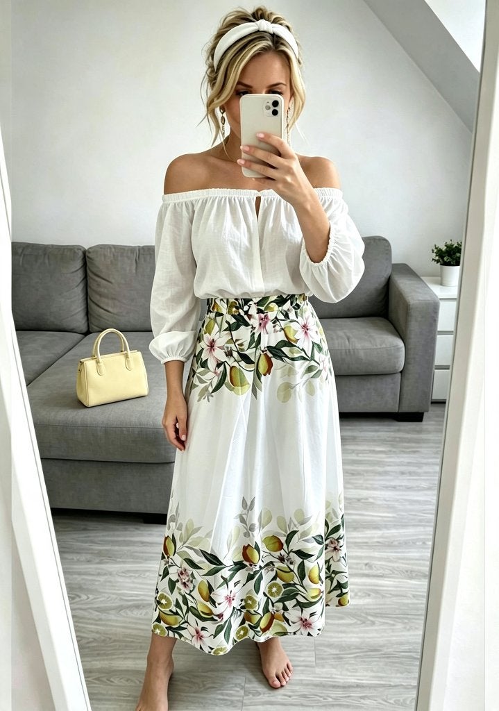 Lange rok K-Design xxl, Kleding | Dames, Rokken, K-design, Verzenden, Wit, Maat 46/48 (XL) of groter