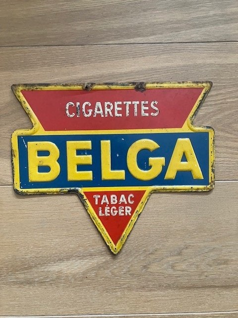 reclamebord Belga, Verzamelen, Ophalen of Verzenden, Gebruikt, Reclamebord