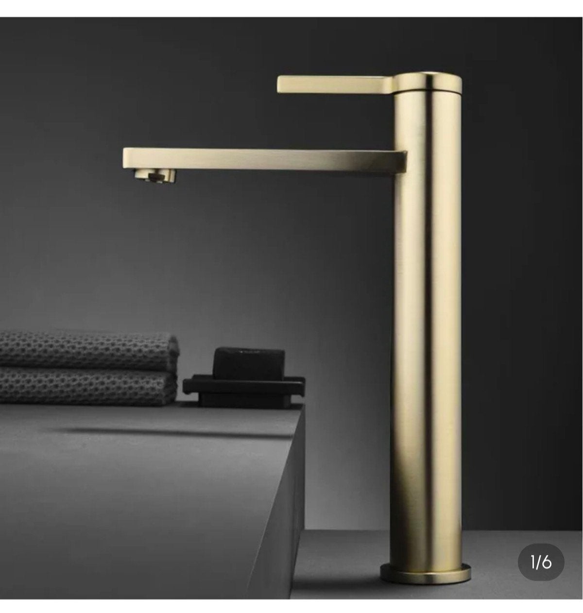Robinet doré pour vasque, Bricolage & Construction, Sanitaire, Enlèvement, Robinet