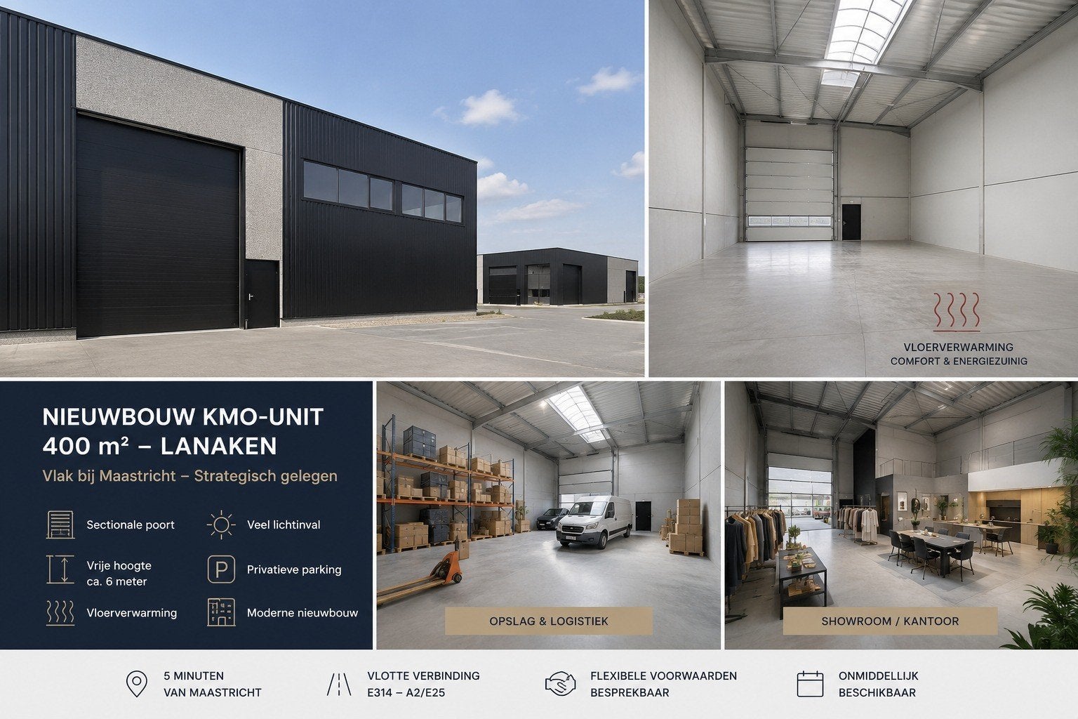 kmo unit te koop, 430 m², Achat, Stock ou Remise