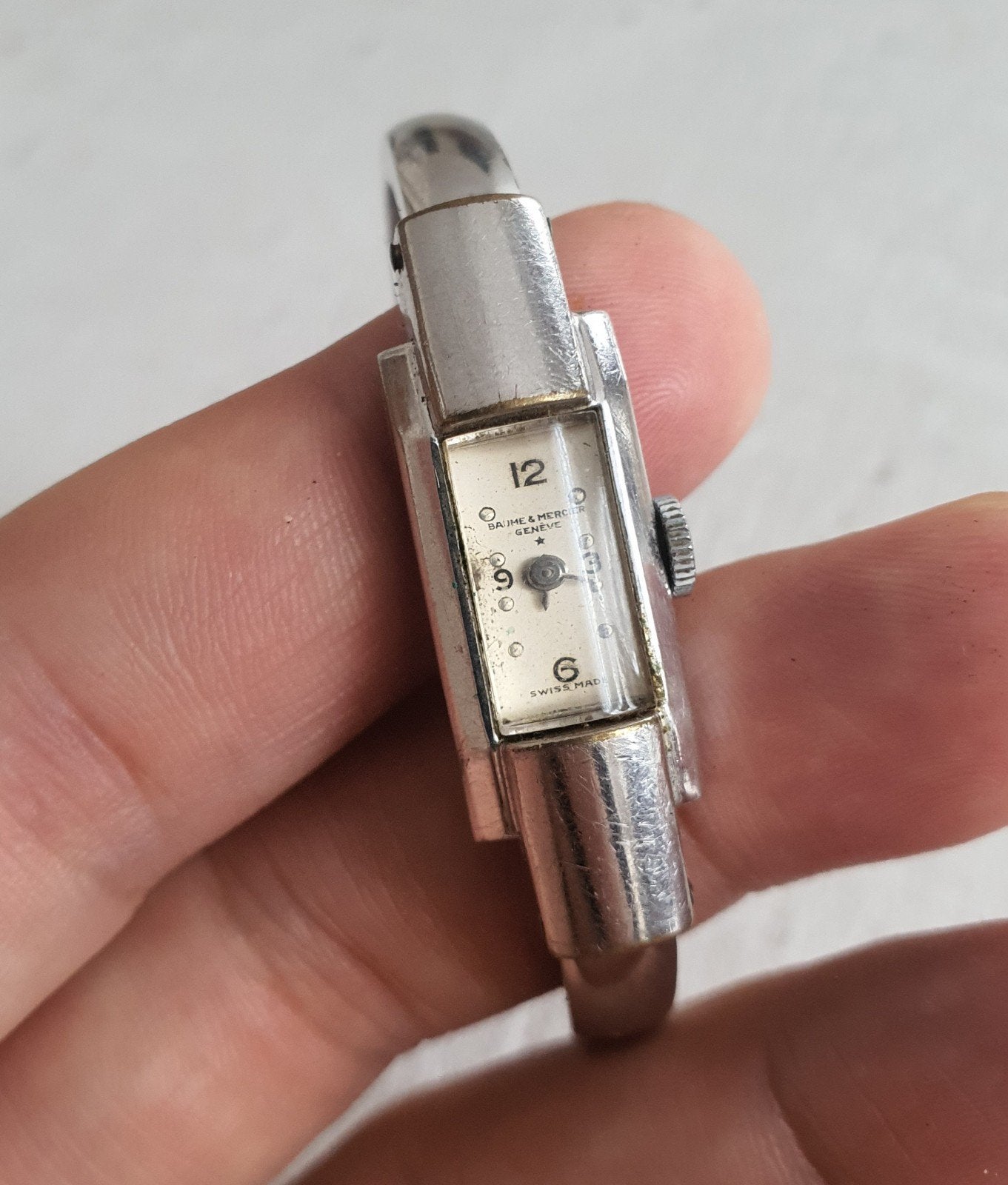 Baume & mercier Vintage, Montre-bracelet, Enlèvement ou Envoi, Acier, Utilisé