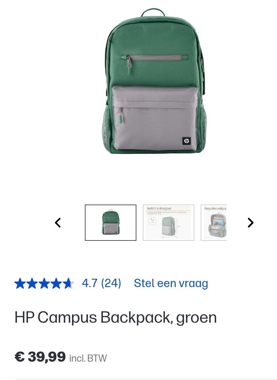 rugzak HP geschikt voor laptop, Ophalen of Verzenden