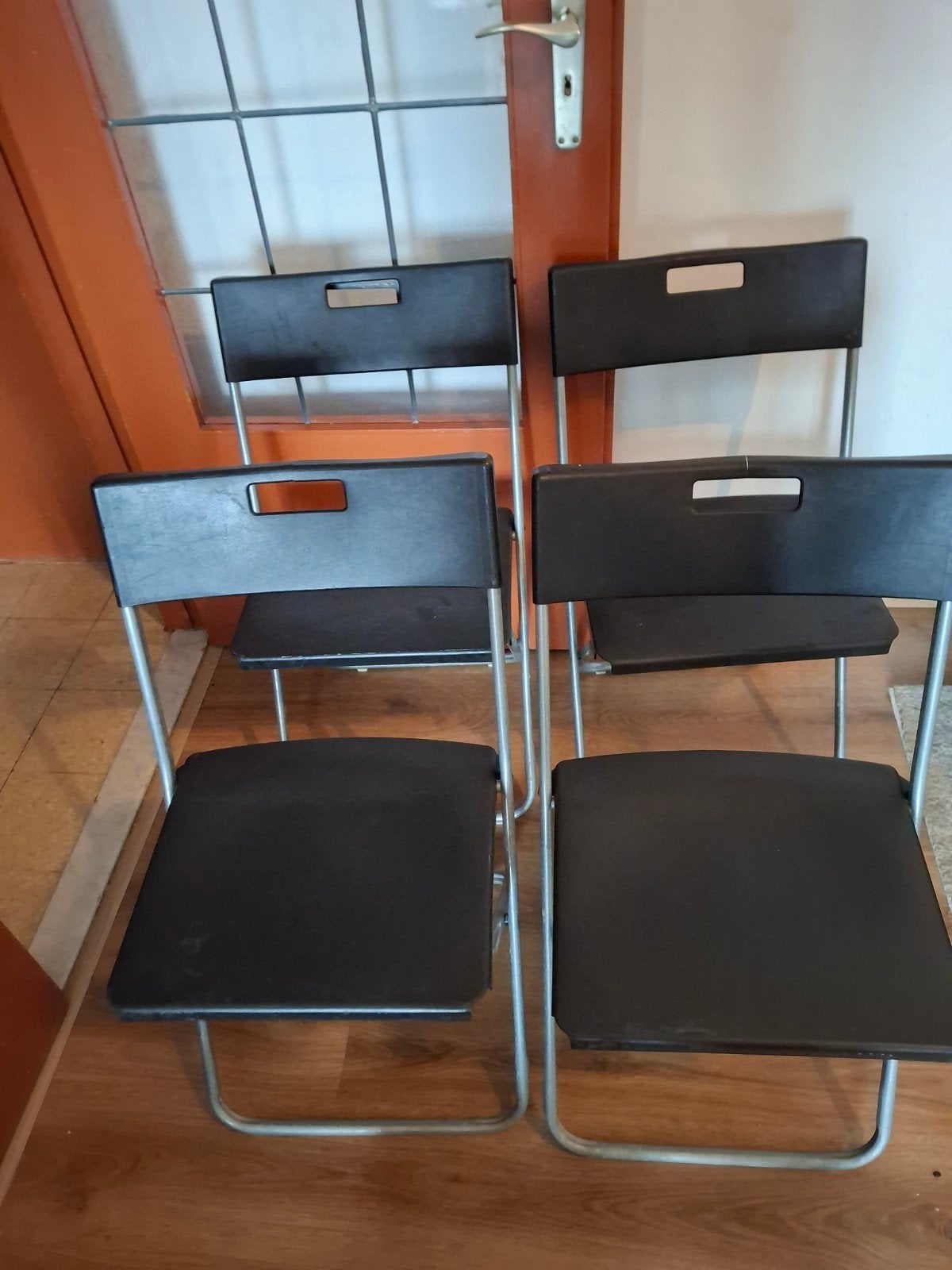 lot de 4 chaises ikea, Maison & Meubles, Chaises, Enlèvement ou Envoi, Noir